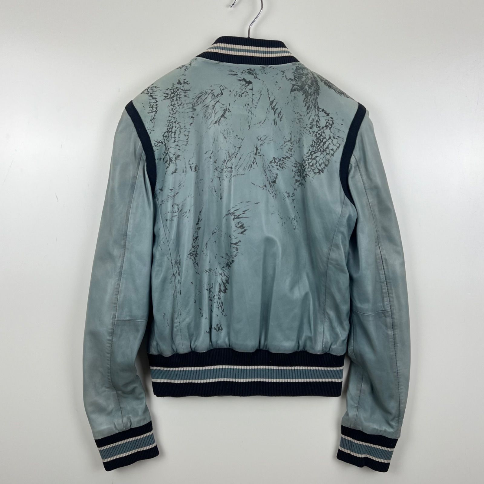 DIESEL BLACK GOLD 00s y2k archive grunge feather print leather