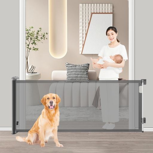 エルフベビー FairyBaby ベビーゲートロール最大取付幅300 cm最大取付幅3 m高さ88 cm超ロング階段上ワイドゲート巻き取り式段差なしバリアフリー伸縮型格納式ベビーゲートペットゲート引き込…