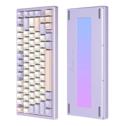 x WOLFX 75ゲーミングキーボードアルミニウム合金6063 国際認証 CNC 75%81キー晶灵軸リニアホットスワップ対応3モード2.4 G|bluetooth|有線接続GASKET構造VIA