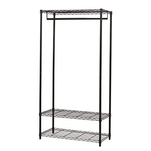 エイアイテック AITECH ハンガーラック黒キャスター付幅90 cmブラックNERO-900 BK