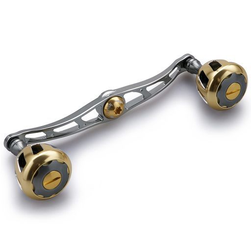 |120 mmリールハンドル32 mmノブ搭載シマノダイワアブガルシア通用ベイトリール用WheelSeries ガンメタル-ゴールド 530