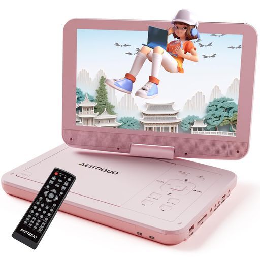 ポータブルDVDプレーヤー12.5型目の保護モード搭載dvdプレーヤー10.5インチ液晶cdプレーヤー リモコン-リモコン用電池付 5時間連続再生リージョンフリーCPRM対応レジューム機能270度回転TV…