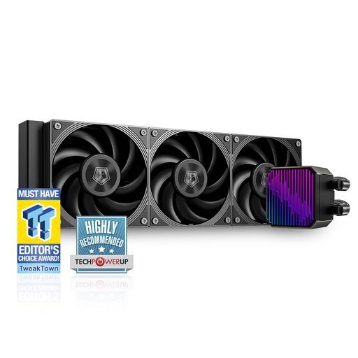 ID- 液体CPUクーラー360 mmARGBAIOクーラー 厚さ38 mmのラジエーター 3つの120 mm高効率ファン ゼロRPMサポート IntelLGA 1851|1700|1200|115 X-AMD