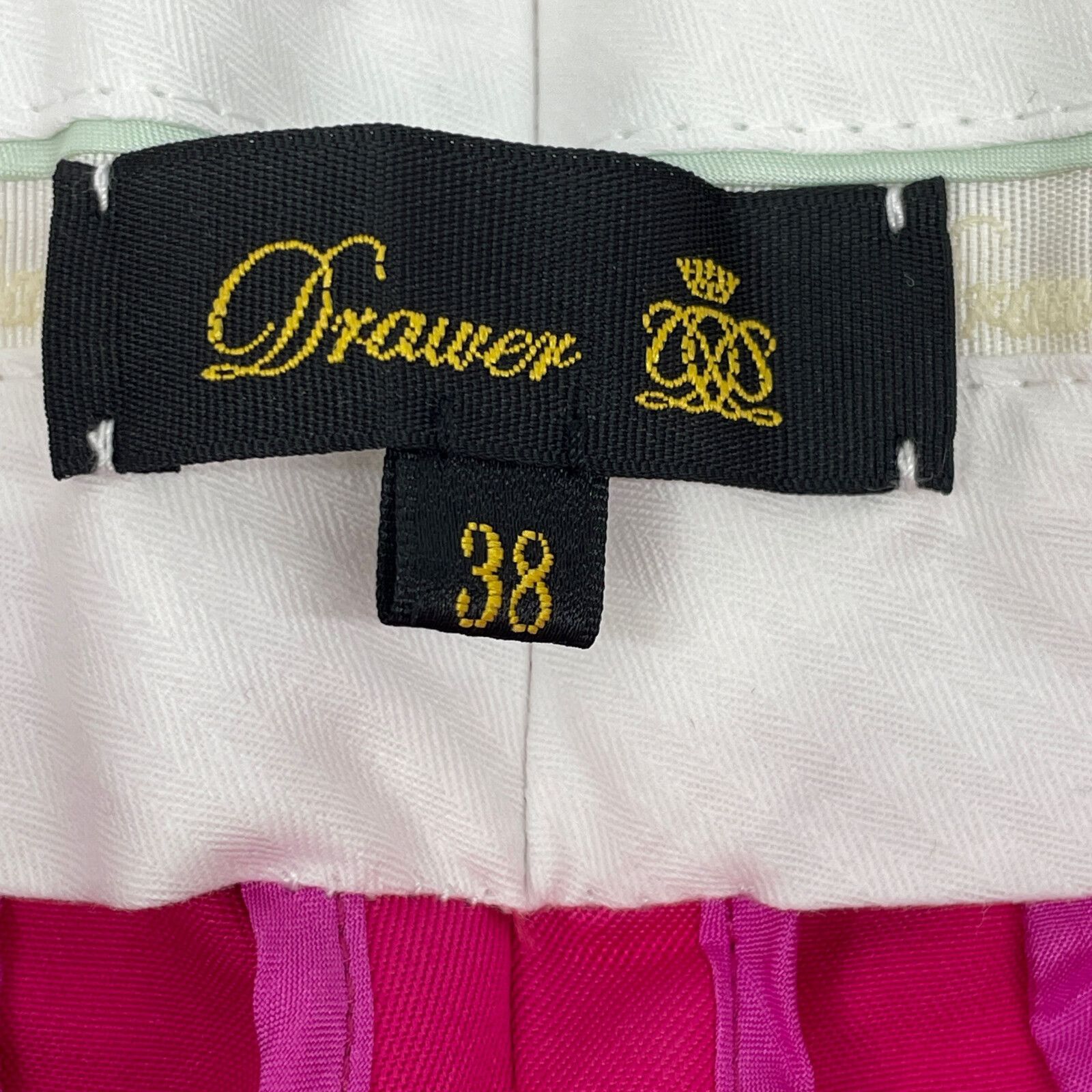 DRAWER ドゥロワー ピンク ギャバカラーテーパードパンツ 38 - メルカリ