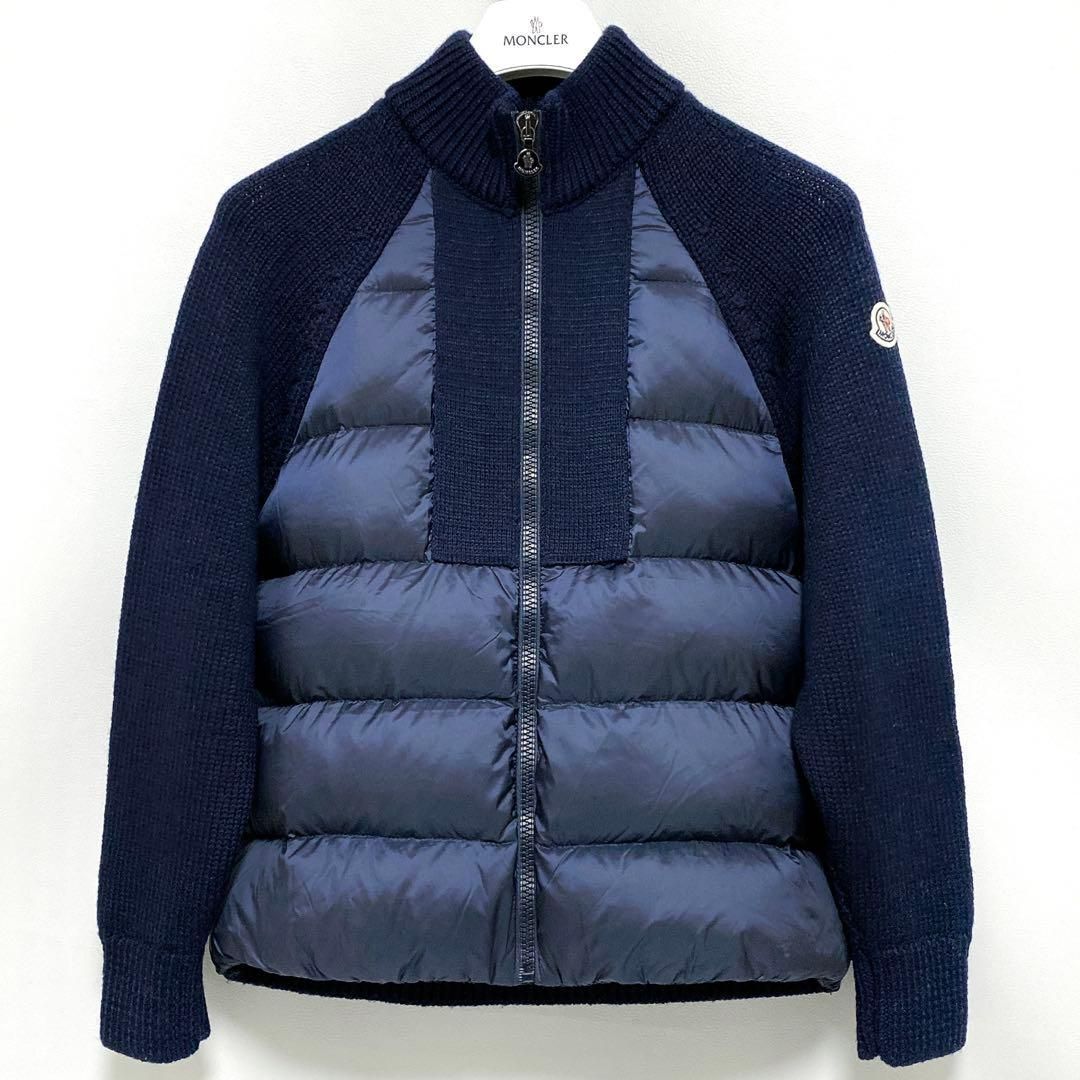 MONCLER | ニットダウンジャケット カーディガン ネイビー 12 A