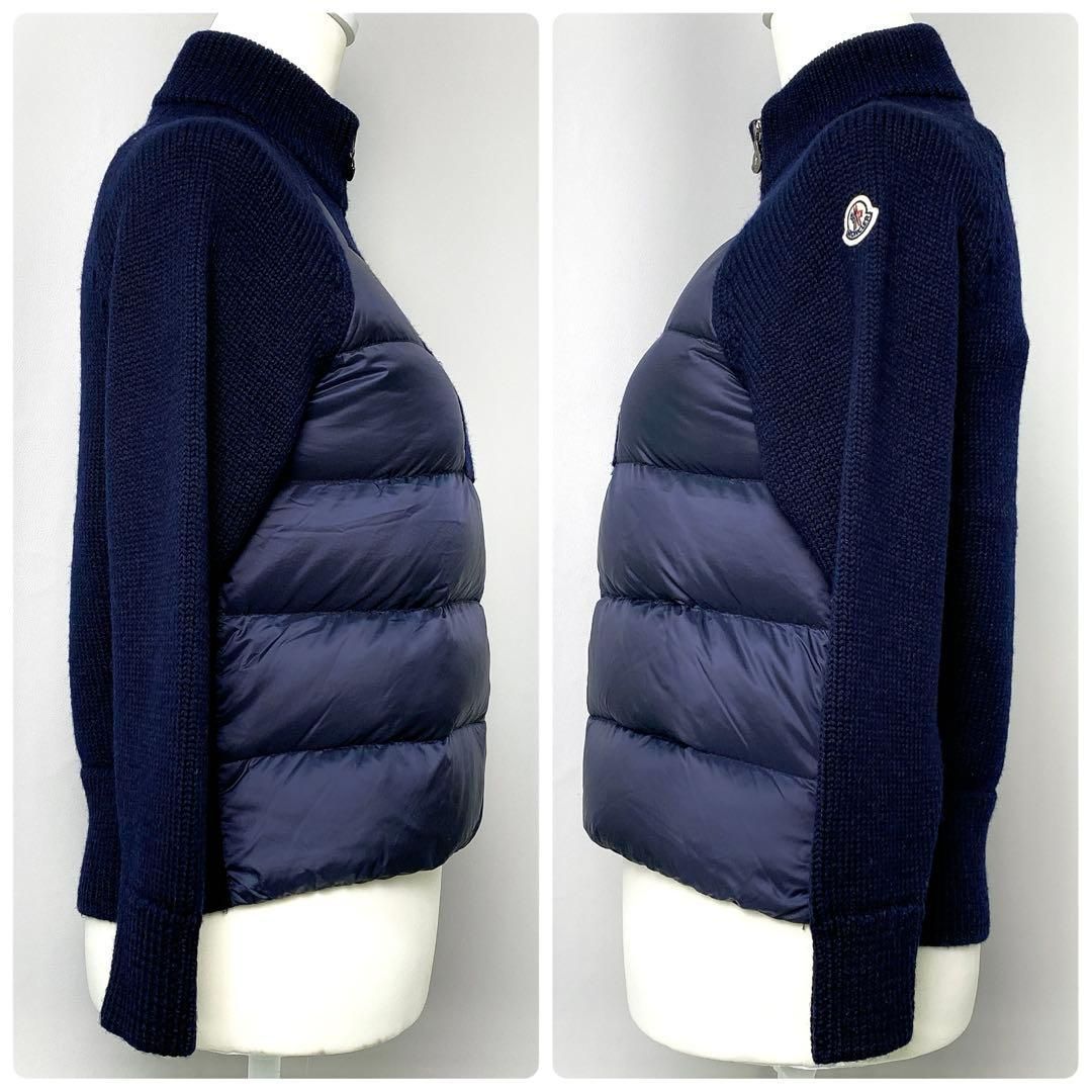 MONCLER / ニットダウンジャケット カーディガン ネイビー 12A - メルカリ