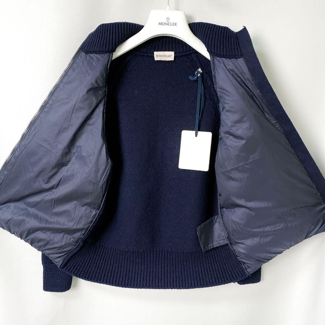 MONCLER / ニットダウンジャケット カーディガン ネイビー 12A - メルカリ