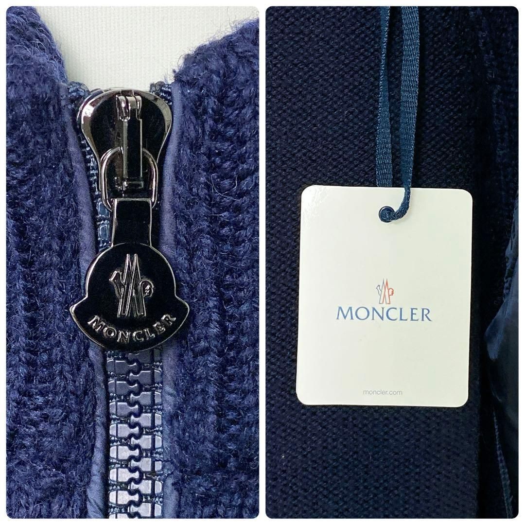 MONCLER / ニットダウンジャケット カーディガン ネイビー 12A - メルカリ