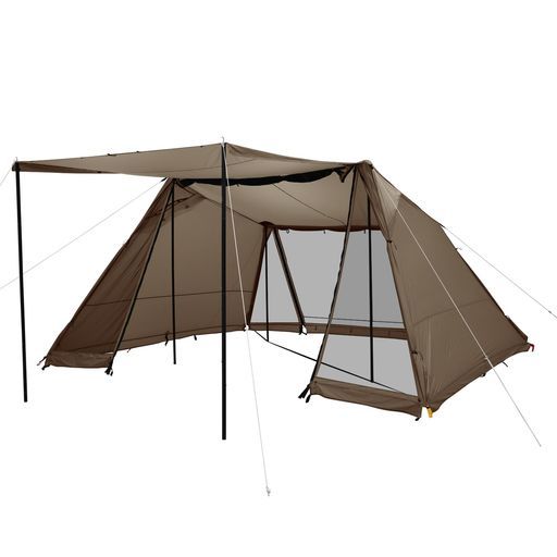 DOD(ディーオーディー) ヨンヨンベース ソロやデュオで余裕のあるワンルームスタイルを楽しめる。圧迫感の少ないコンパクトシェルター。TT5-821-BR DOD(ディーオーディー)ヨンヨンベースソロやデュオで余裕のある