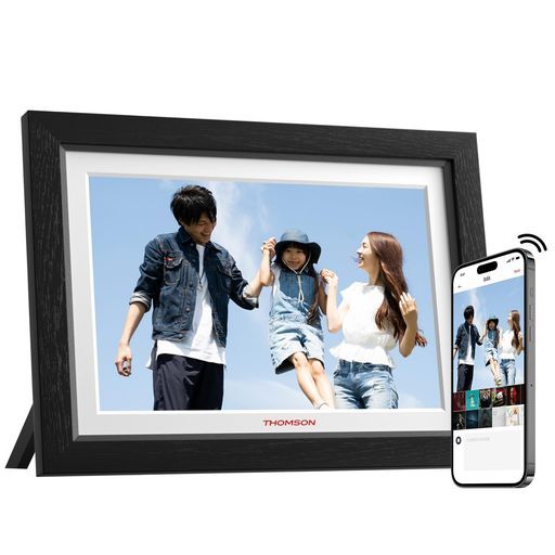 デジタルフォトフレーム10.1インチ1280 x 800 WiFi 32 GB内蔵タッチスクリーン木製外枠256 GBSDカード|USBメモリ対応自動回転遠隔転送SDカードは別途 が必要