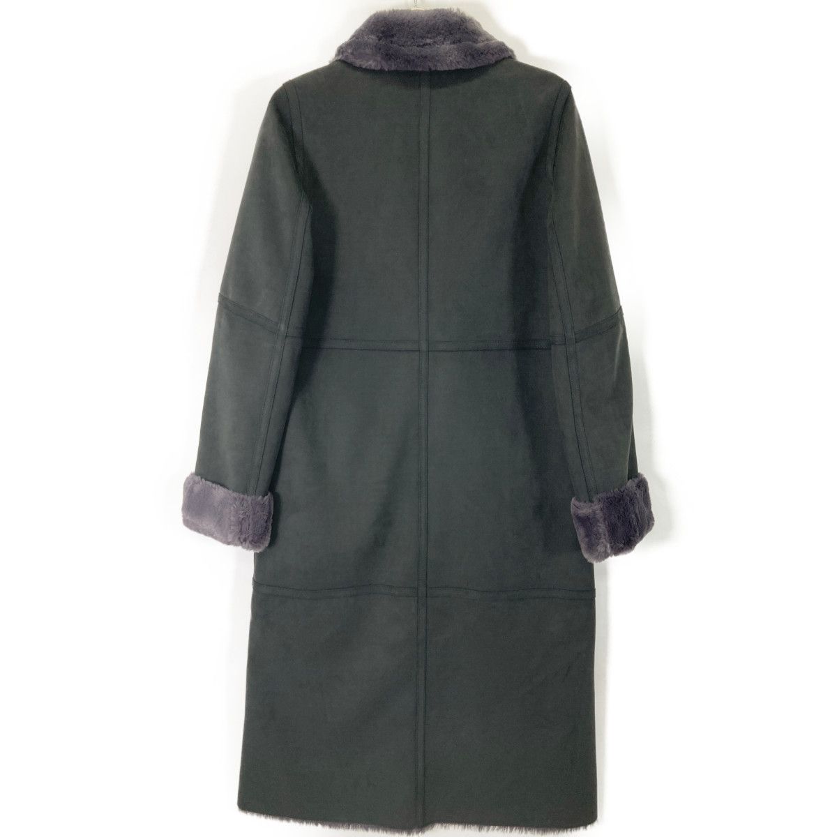 LEMONPLET レモンプレット ブラック フェイクムートンジップロング