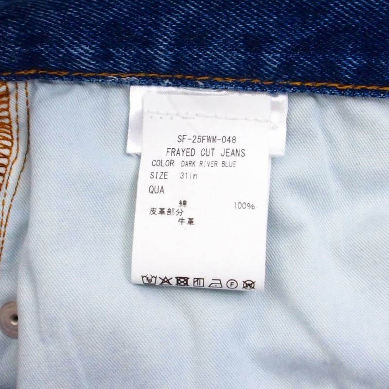 セファ Sefr 25AW Frayed Cut Jeans DARK RIVER BLUE ニムパンツ