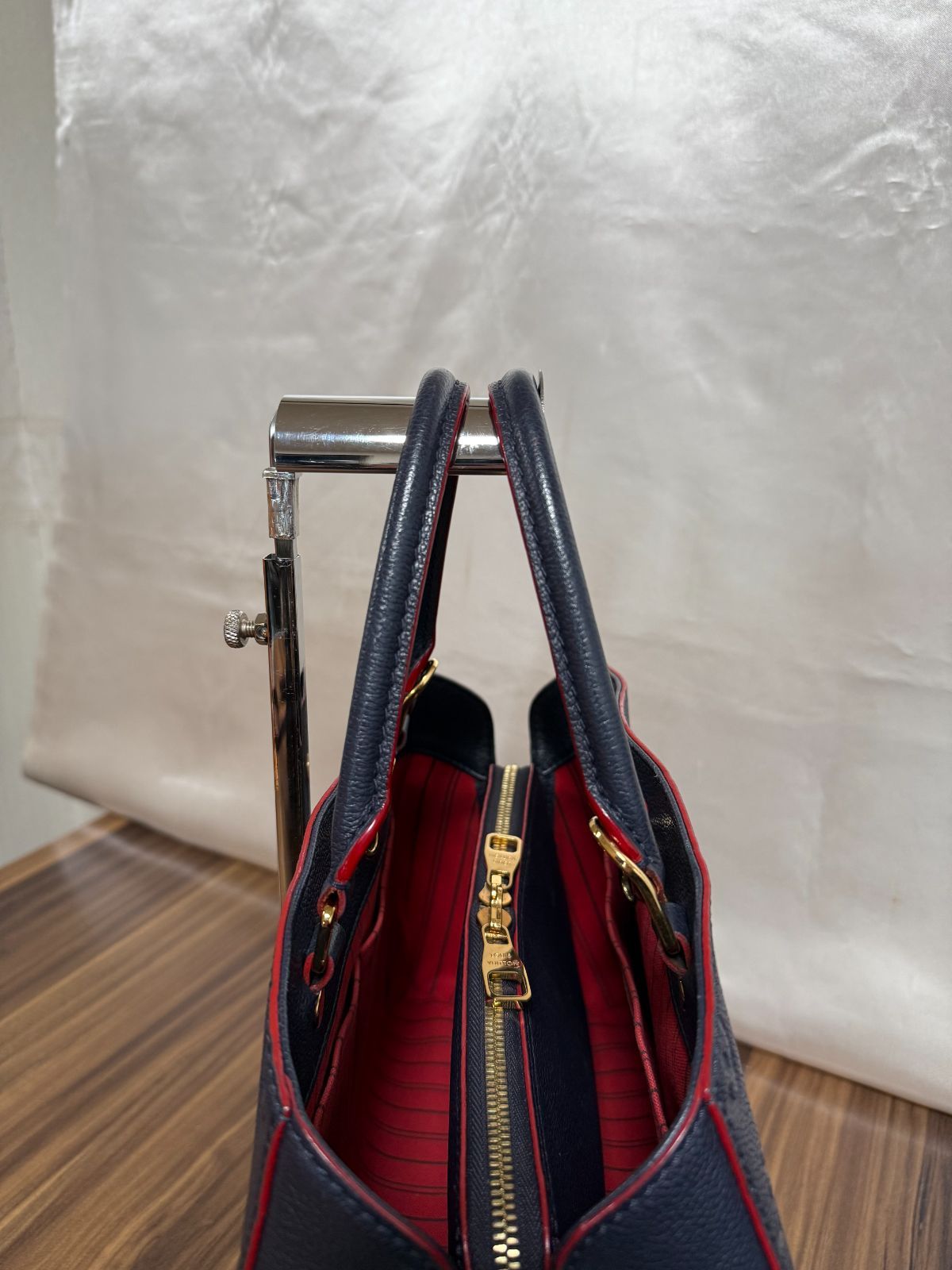 付属品完備 ルイヴィトン ハンドバッグ モンテーニュMM マリーヌルージュ M 42746 TJ 0290 美脚見え ハンドバッグ 