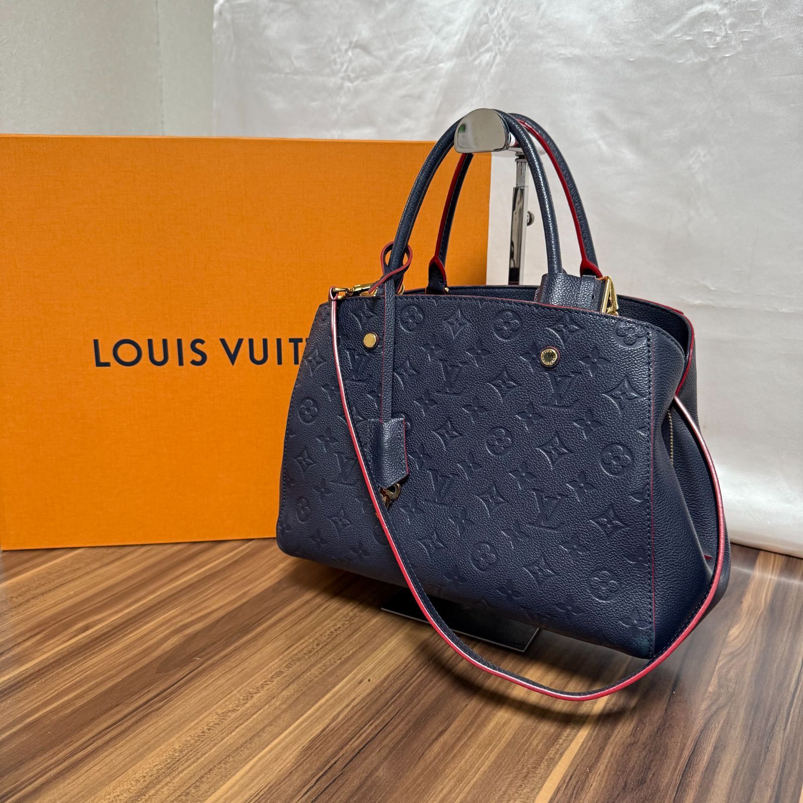 付属品完備 ルイヴィトン ハンドバッグ モンテーニュMM マリーヌルージュ M 42746 TJ 0290