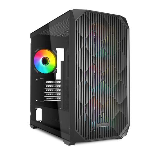 SharkoonMicro-ATXPCケースMK 3 RGBBlack背面コネクタ対応ファン11基搭載 Micro-ATX|Mini-ITX規格マザーボード対応120 mmARGBファン4基標準搭載SHA-MK 3-RGB-BK