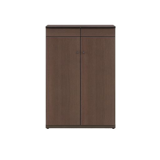 立義シューズボックスフリーボックス薄型奥行幅70 x奥行32.3 x高さ103.5 cmロータイプウォールナット436168