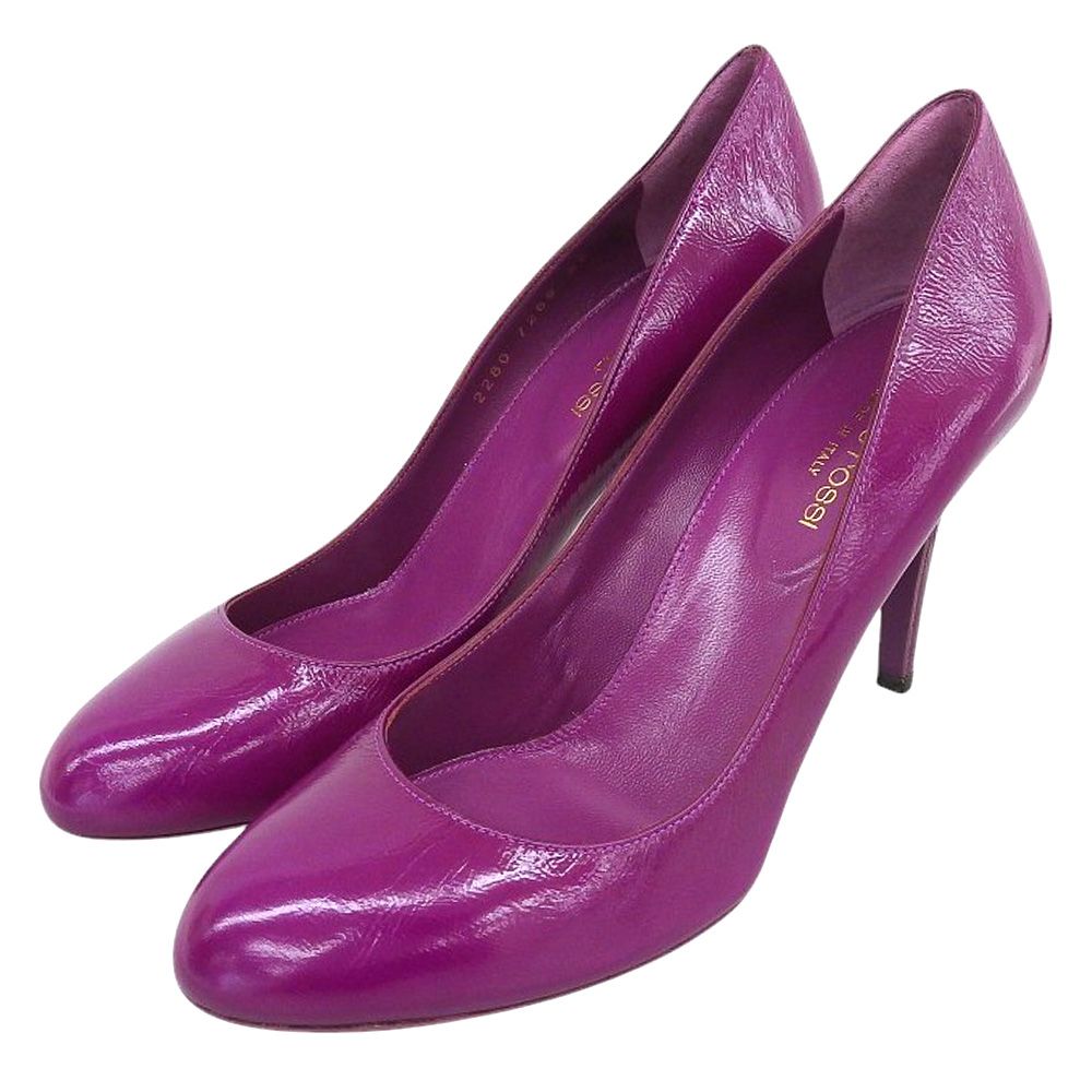 Sergio Rossi セルジオロッシ 美品 レザー ラウンドトゥ パンプス