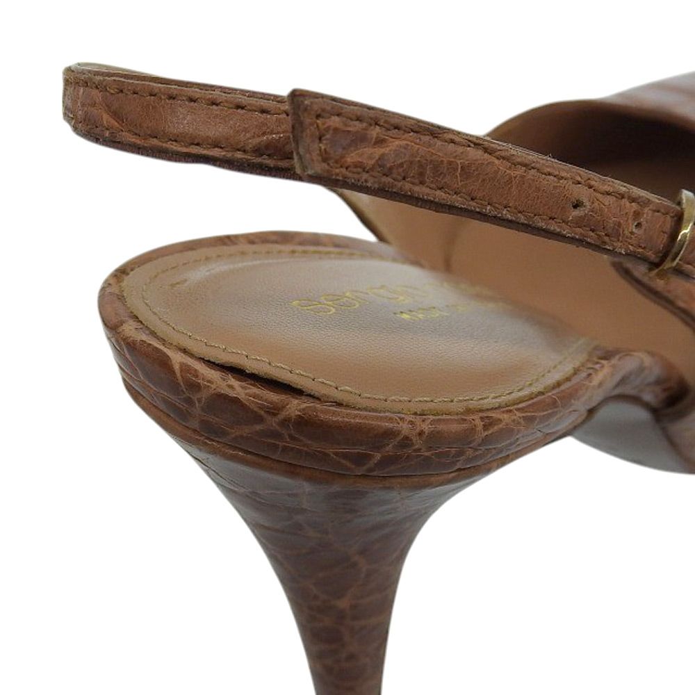 Sergio Rossi セルジオロッシ 美品 型押し レザー ポインテッドトゥ