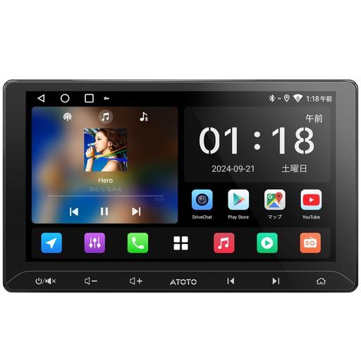10.1インチ ndroidディスプレイオーディオ2 DIN アンドロイドナビ Wi-Fi|BT|USBテザリングに対応 カーステレオBluetooth AndroidAuto-CarPlayワイヤレス 有線
