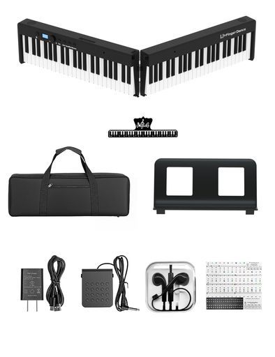 電子ピアノ折りたたみ88鍵盤ポータブル軽量コンパクトセミウェイトキー付き128つ音色127つリズム20つデモンBluetooth付きmidi付きダブルキーボード付きヘッドホン付きペダル付き作曲初心者