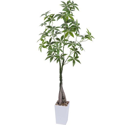 フェイクグリーン人工観葉植物観葉樹造花パキラ高さ112 cm幸福の木光触媒空気清浄世話がない屋内ホーム玄関オフィスインテリアおしゃれ