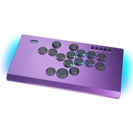 シリーズ ナイロンボタンレバーレスコントローラー12 mm超薄SF 6ストリートファイター用ゲームコントローラージョイスティックアーケードスタイルPS 4|PS 3|PC|NSwitch 2対応 紫