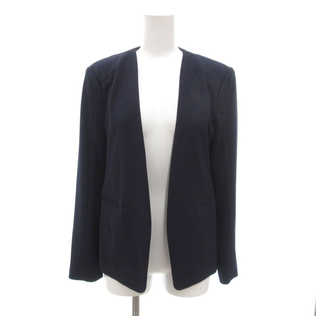 セオリー Theory ノーカラージャケット 0 紺 ネイビー ボタンレス |NL GY 60