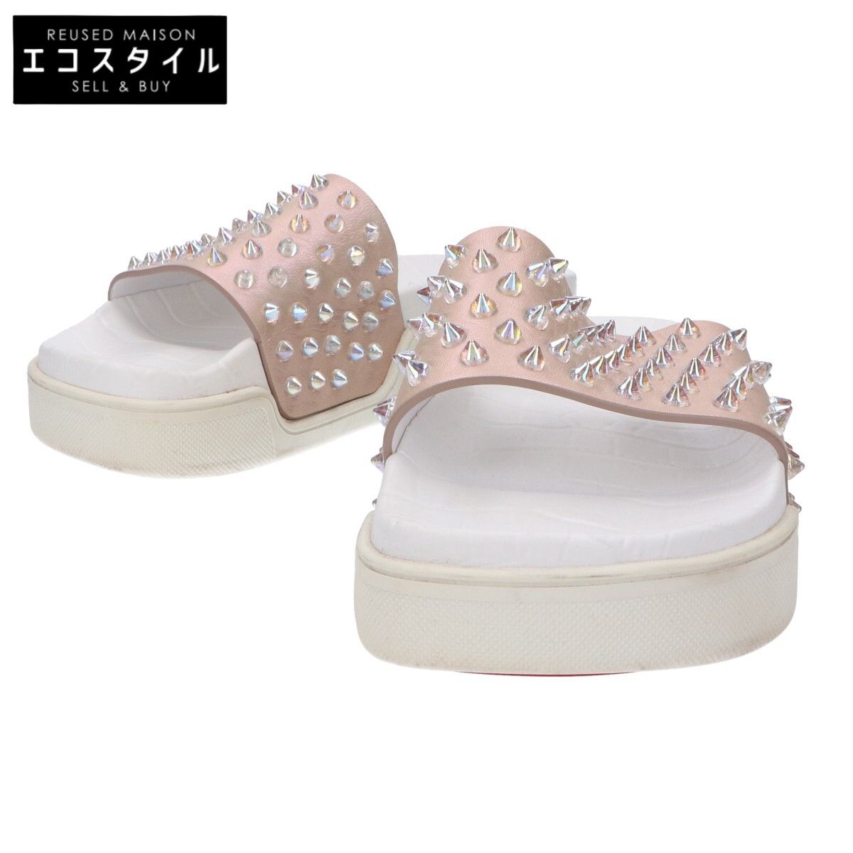 美品】Christian Louboutin レオパード 厚底35 クリスチャンルブタン 