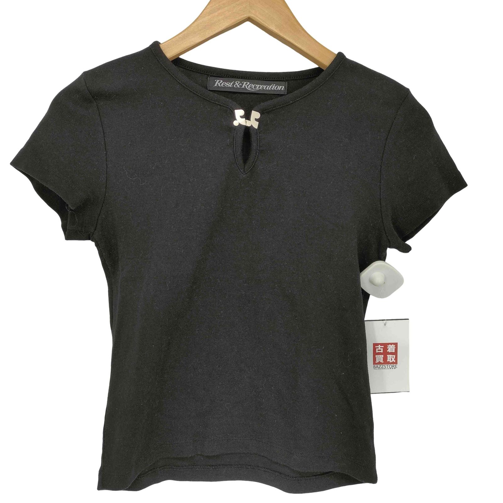 ユーズドフルギ USED古着 REST&RECREATION U-NECK LOGO CLIP TOP