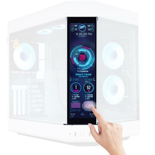 GeeekPi 12.6インチIPSLCDスクリーンモニターFHD 1920 x 515ディスプレイ ケースCPUGPUセカンダリモニターパネルに適合 デュアルスピーカー内蔵 プラグアンドプレイ 最大10ポイントのマル…