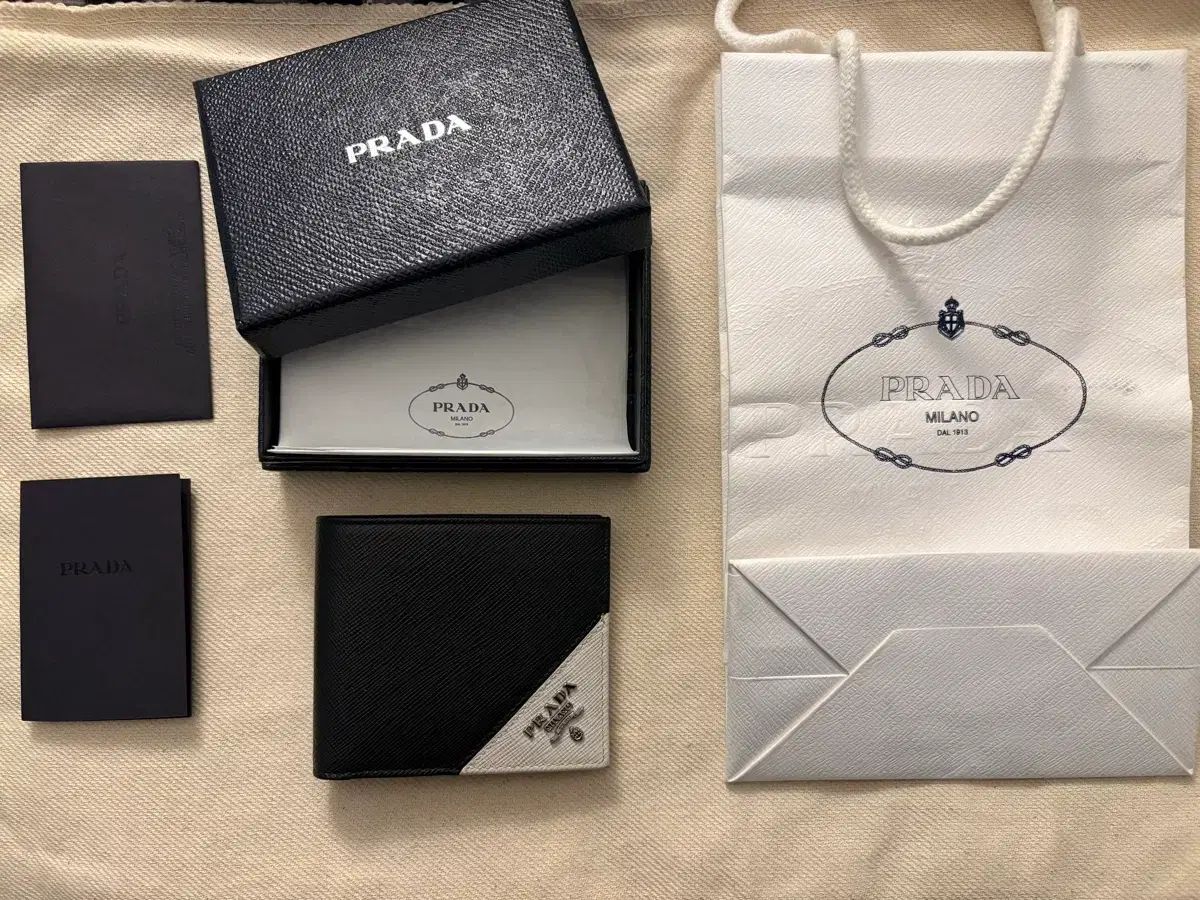 | PRADA プラダ メンズ 二つ折り財布 フルセット