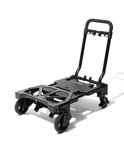 フラットカート台車2輪モード|4輪モード切替ブラック耐荷重70~120 kg 1768712