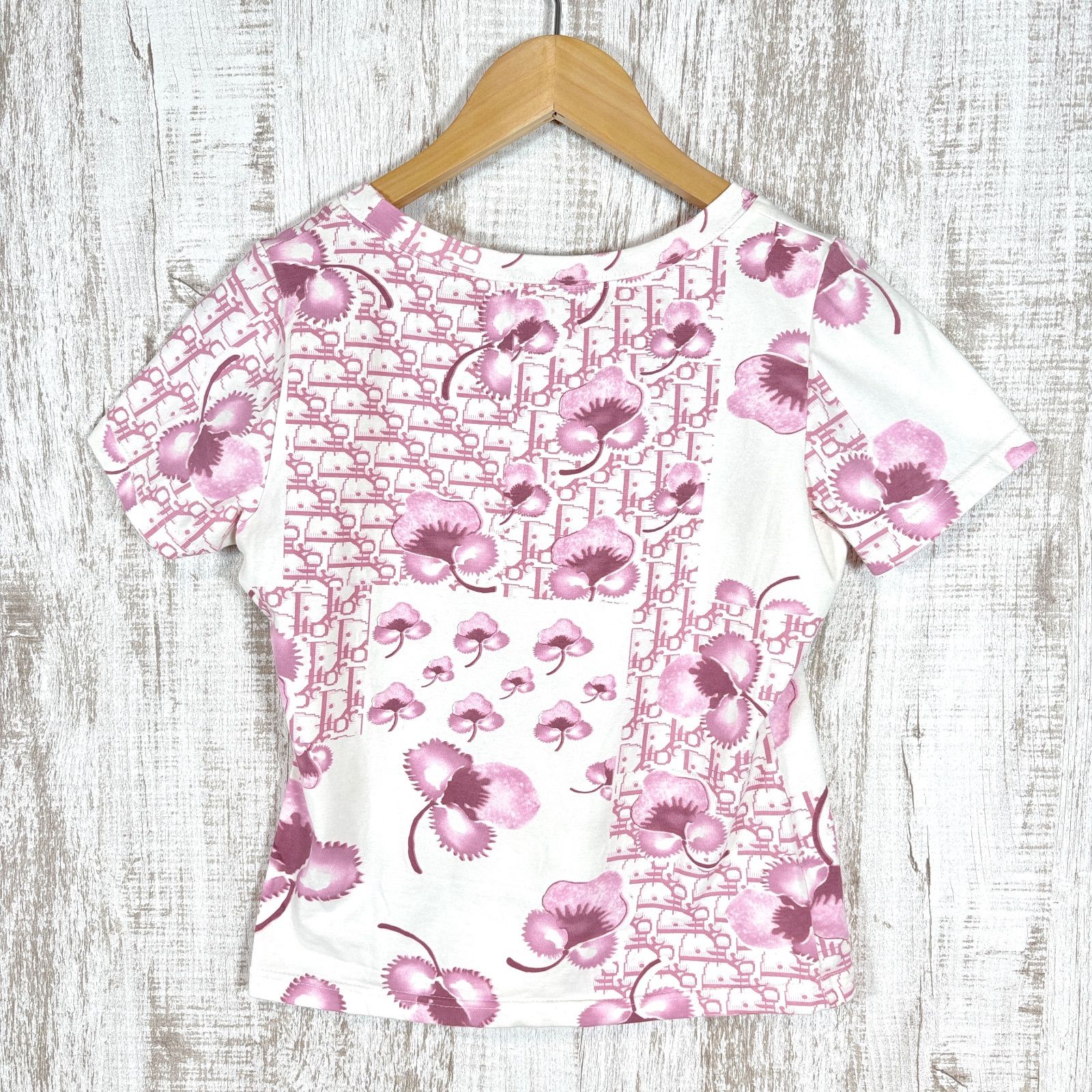 Christian Dior トロッター柄半袖Tシャツ 40　ガリアーノ期 Christian Dior by Galliano 2005 クリスチャンディオール ガリアーノ