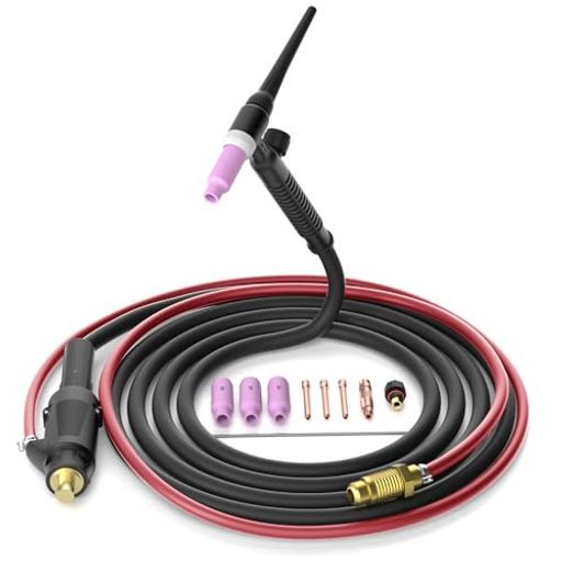 MIGVANLiftTIGトーチ4 M空冷式TIG溶接トーチ150 A半自動溶接機用トーチコードWP-17 FVリフトTIG溶接用M-140|M-180に対応