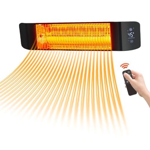 ハロゲンヒーター屋外ヒーター1秒速暖省エネ浴室暖房4種類のIP 65防水1200 W自動恒温設定屋外壁掛け式機能過熱保護高速暖房100 V遠赤外線カーボンヒーターリモコン付き学校業務用ストーブ屋…