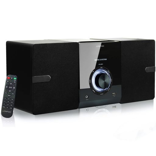 CDプレーヤー30 WCDステレオシステムミニコンポFMラジオBluetooth対応USB|AUX入力ヘッドフォンジャック日本語ボタン日本語リモコン