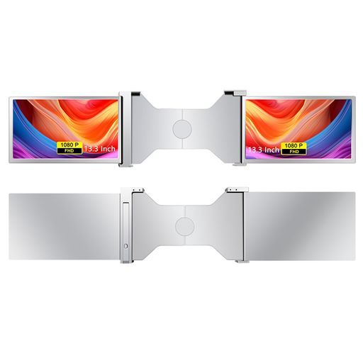 Daconovo 13.3インチノートパソコンスクリーンエクステンダー ポータブルトリプルモニターノートパソコン用折りたたみ式モニターエクステンダーフレキシブルキックスタンドキャリー…