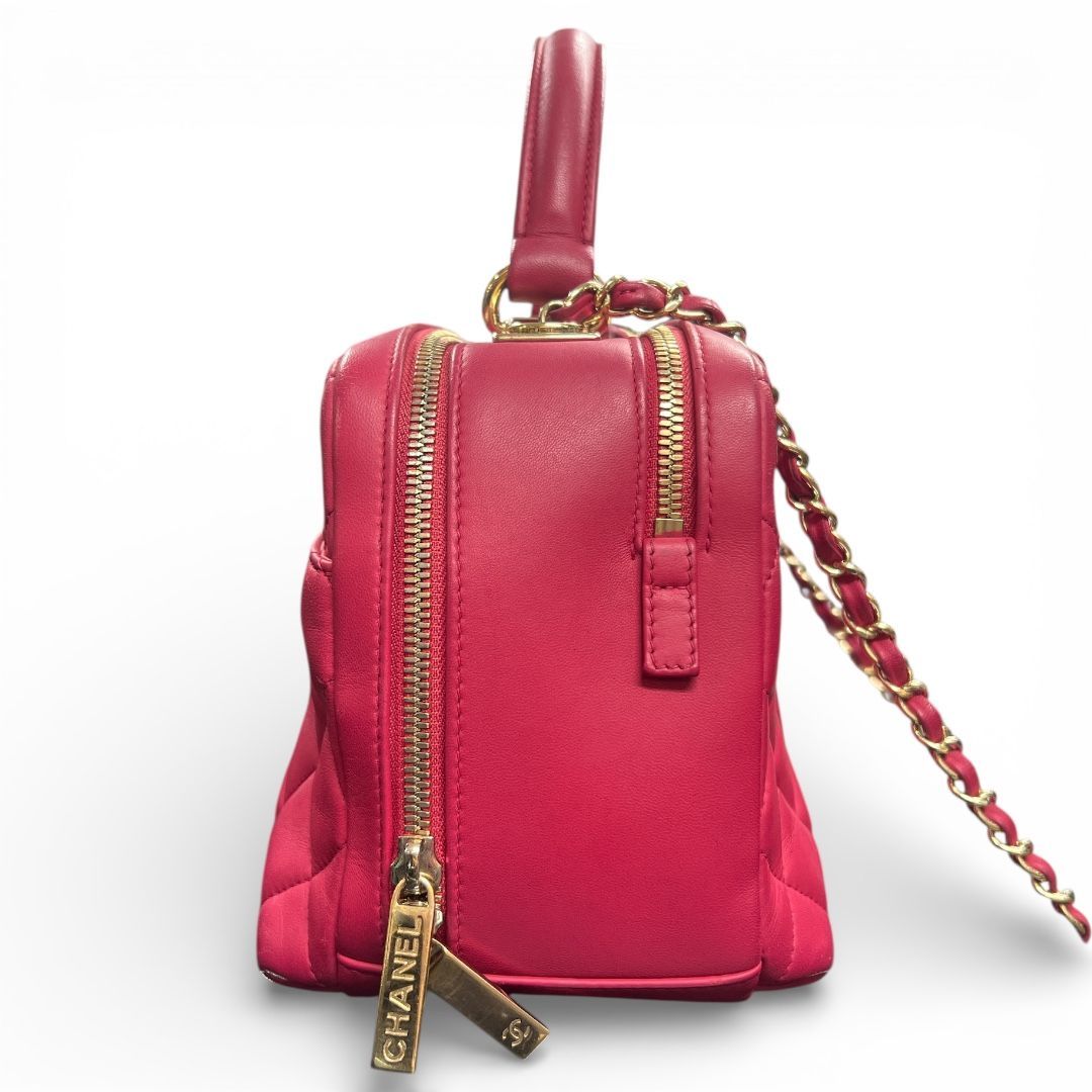 CHANEL キルティング ピンクショルダーバッグ CH1907 - メルカリ