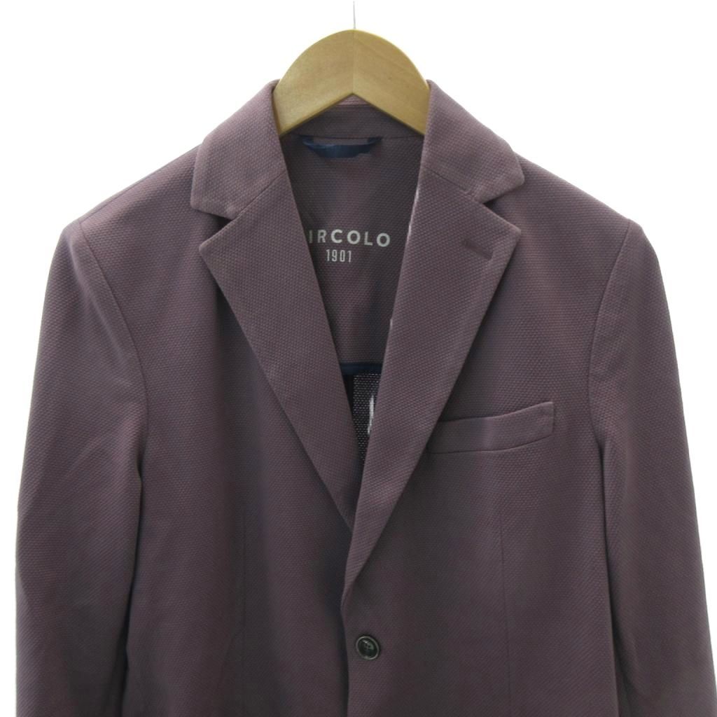 【美品】チルコロ1901 テーラードジャケット M ブラウン 背抜き 2B チルコロ1901 CIRCOLO1901 テーラードジャケット 背抜き 2B コットン