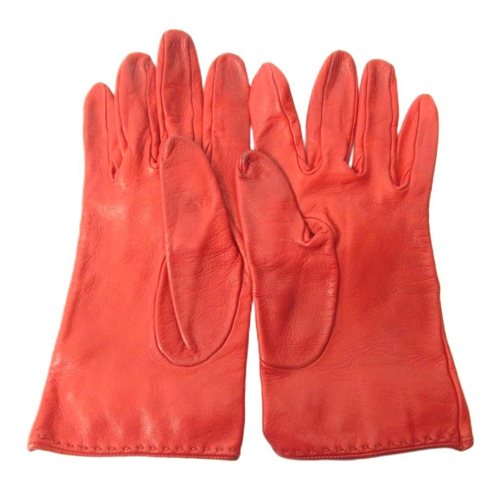 グッチ GUCCI 手袋 グローブ ホースビット レザー 赤 レッド 0105