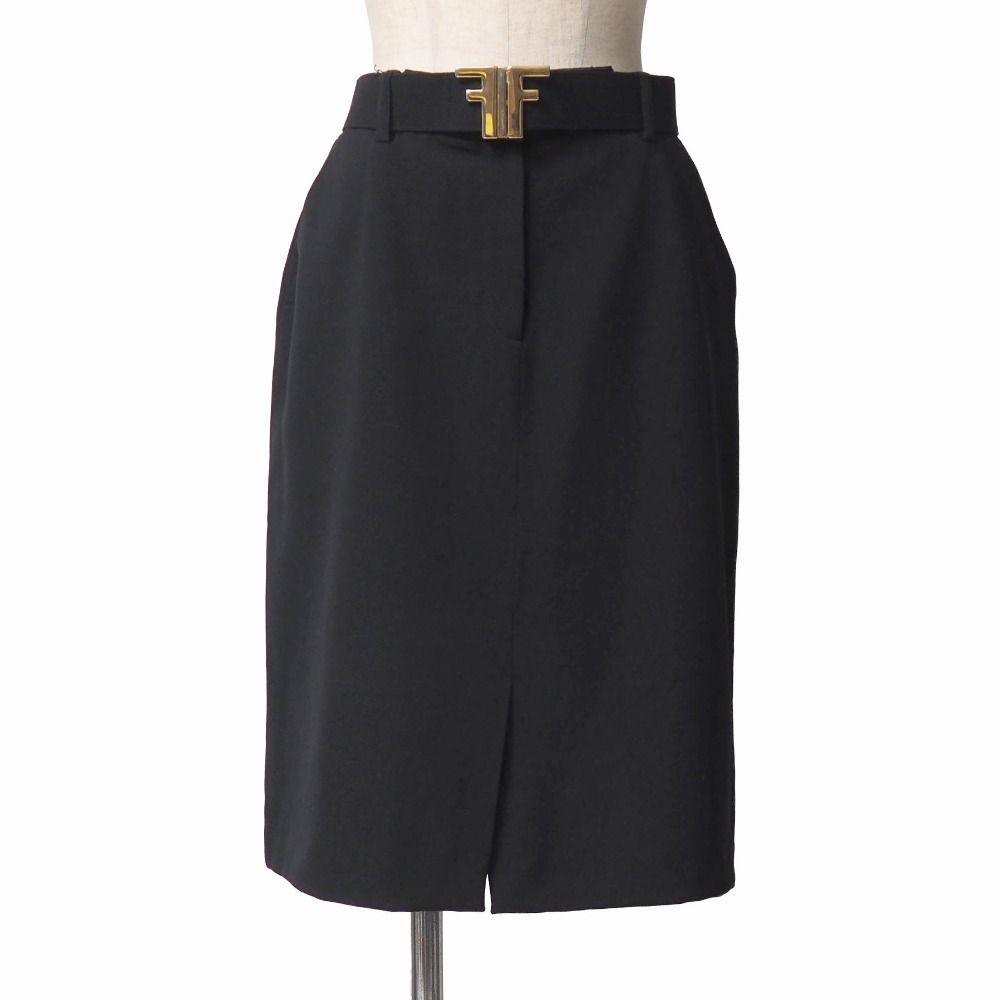 FENDI フェンディ ヴィンテージ スカート サイズ42 FFバックル タイト
