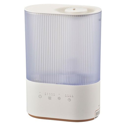 オーム OHM オーム電機加湿器超音波式UV機能付きで清潔LEDライト付きフタをしたままラクラク給水4リットル大容量タンクまるごと水洗い超音波加湿器アロマポケット付きホワイトKIS-KA 40 A-W 08…