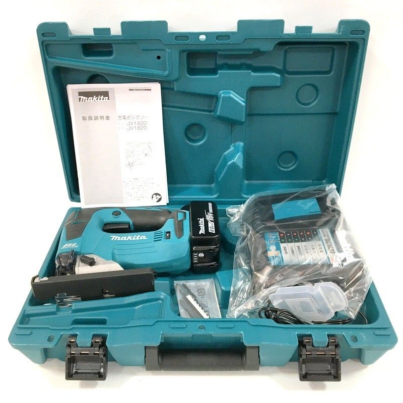 ♥ makita マキタ充電式ジグソー 18 V 6 0 Ah バッテリー 充電器付 切断 木材135 mm コードレス 工具 電動工具△ DW 3762
