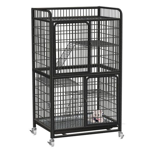 Athvcht猫ケージ猫用ケージ猫ハウス室内用猫のゲージ大きめ動物ケージ大型猫用ケージ多頭飼い猫移動便利組立簡単取り外し なペット用品室内飼い脱走防止扉頑丈 高さ155 x幅86 x奥行60 cm… その他 猫用品 ペット用品