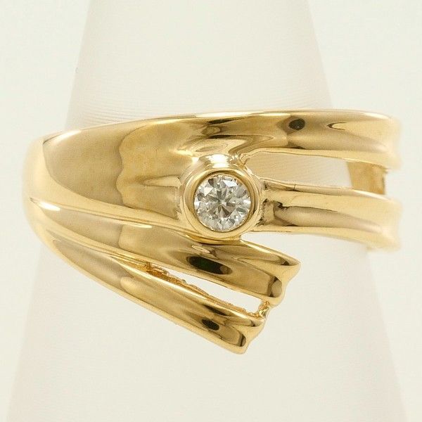 ブイジェイ K 10 YG リング ring 指輪 5号 ダイヤ 0.05 総重量約1.9 g