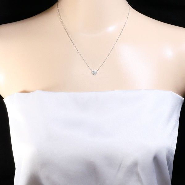 アンタイトル K 18 WG ネックレス necklace ダイヤ 総重量約2.2 g 約43 cm 美脚見え ロングカーデ