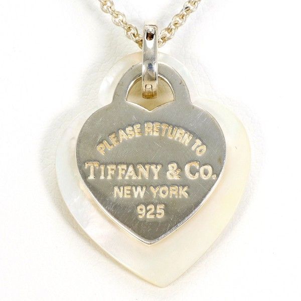 ティファニー リターントゥ ダブルハート シルバー ネックレス necklace シェル 総重量約6.9 g 約40 cm