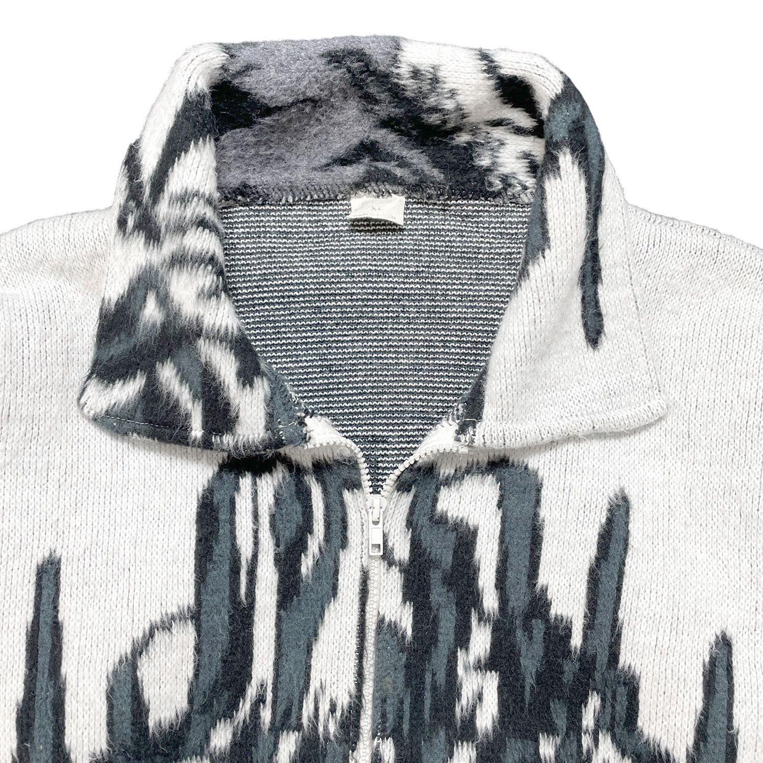 USA 古着 エクアドル製 ヴィンテージ ジップアップ アクリルニット