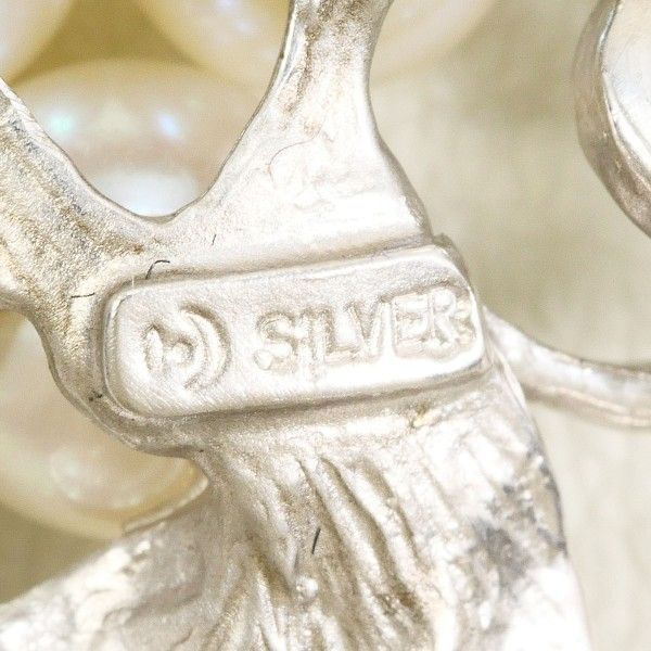 TASAKI タサキ 田崎真珠 シルバー ブローチ brooch ペンダントトップ