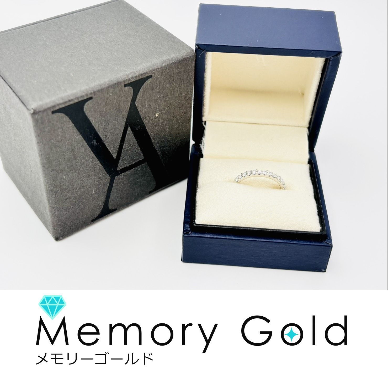 VENDOME AOYAMA ヴァンドーム青山 Pt 900 プラチナ ダイヤモンド 0.23 ct ハーフエタニティ リング ＃７号 K 25039